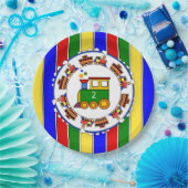 誕生日エージチョオトレインベビーシャワーパーティー ペーパープレート (パーティー)