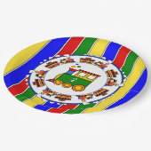 誕生日エージチョオトレインベビーシャワーパーティー ペーパープレート (アングル)