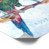 誕生日オウム ポスター (角)