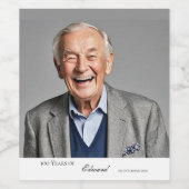 誕生日オススタイリッシュ写真メエレガントメント ワインラベル (シングルラベル)