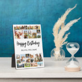 誕生日オリに24枚の写真を並べたコラージュ フォトプラーク (側面)