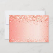 誕生日オレンジグリッター日付のグラムを保存 セーブザデート (裏面)