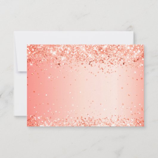 誕生日オレンジグリッター日付のグラムを保存 セーブザデート (裏面)