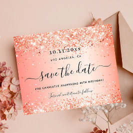 誕生日オレンジグリッター日付の保存glam予算 チラシ