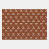 誕生日オレンジブラウンさび名 ラッピングペーパーシート (正面2)