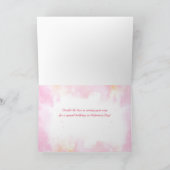 誕生日オンバレンタインデーピンクカップケーキ シーズンカード (内部)