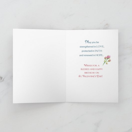 誕生日オンヴァレンティーンデイバラ宗教饗宴 カード (内部)