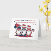 誕生日オン7月4日愛国的格言 カード (黄色い花)