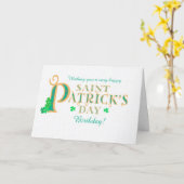 誕生日オンSt Patrick's Day with Shamrocks カード (黄色い花)