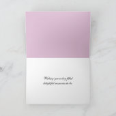 誕生日オーキッドとパール カード (内部)