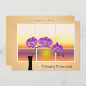 誕生日オーキッド招待状 招待状 (正面/裏面)