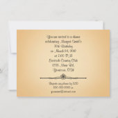 誕生日オーキッド招待状 招待状 (裏面)