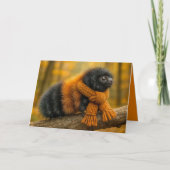 誕生日オータムウーリーベアーキャタピラー カード (正面)