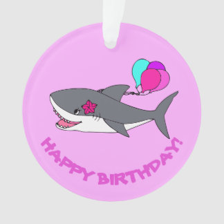 誕生日オーナメントにサメがかわいい オーナメント