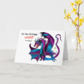 誕生日オールインヴェーティブドラゴンシェードパープルブルース カード (黄色い花)