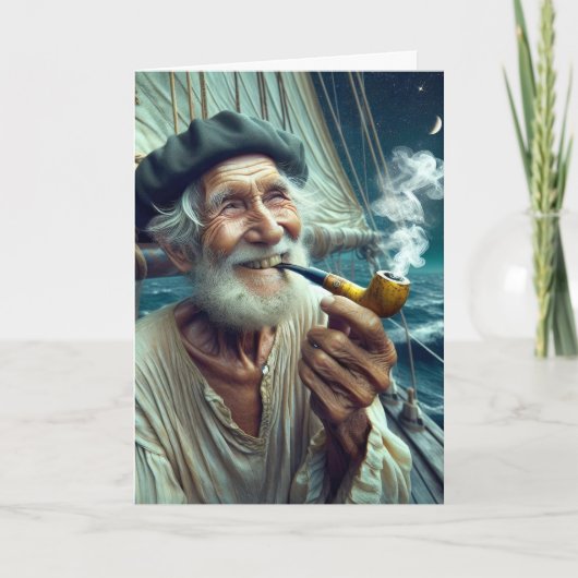 誕生日オールドシーマン喫煙アパイプ カード (正面)