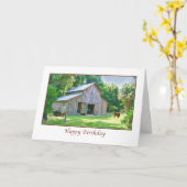 誕生日オールドファームバーン カード (黄色い花)