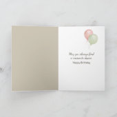 誕生日オールドレディ踊りへ蓄音機 カード (内部)