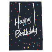 誕生日オールドレディ踊り ミディアムペーパーバッグ (裏面)