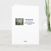 誕生日カおもしろいードの犬がパーティション過剰 カード (裏面)