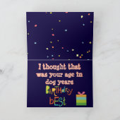 誕生日カおもしろいード（Cute Basset Hounds付き） カード (内部)