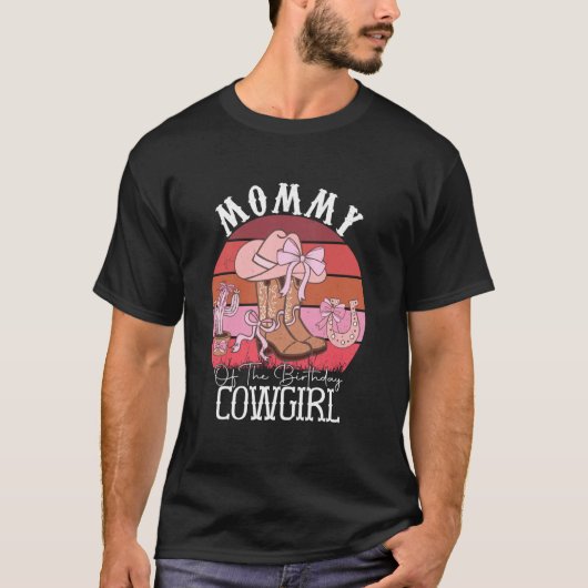 誕生日カウガールのお母さん ウエスタンロデオママ Tシャツ (正面)
