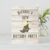誕生日カウボーイボーイズエイジパーティの招待状 招待状 (スタンド正面)