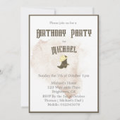 誕生日カウボーイボーイズエイジパーティの招待状 招待状 (裏面)