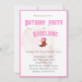 誕生日カウボーイ女性のカーボーイガールズエイジパーティの招待状 招待状 (裏面)