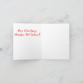 誕生日カウボーイ! カード (内部)