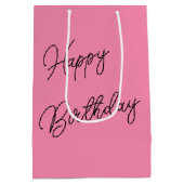 誕生日カエルがフリップフロップをかけている ミディアムペーパーバッグ (裏面)