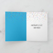 誕生日カエルが水から飛び出す カード (内部)