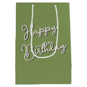 誕生日カエルのリリーパッド ミディアムペーパーバッグ (裏面)