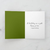 誕生日カエル持ちデイジー カード (内部)