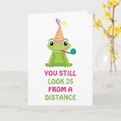 誕生日カエル カード (黄色い花)