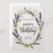 誕生日カスタマイズ可能なデジタルジャングルの花 シーズンカード (正面/裏面)