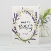 誕生日カスタマイズ可能なデジタルジャングルの花 シーズンカード (スタンド正面)