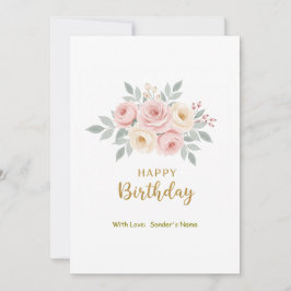 誕生日カスタマイズ可能なデジタルフローラ シーズンカード