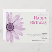 誕生日カスタマイズ可能なデジタルフローラ シーズンカード (正面/裏面)