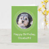 誕生日カスタマイズ可能な写真 カード (黄色い花)