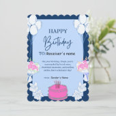 誕生日カスタマイズ可能デジタルケーキ シーズンカード (スタンド正面)