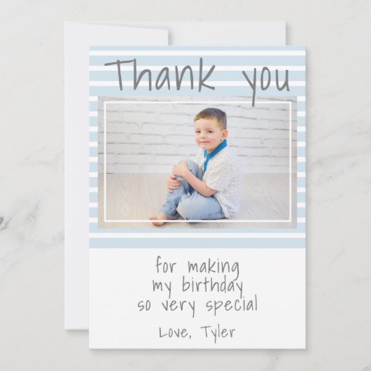誕生日カスタムありがとうフォトカード (正面)