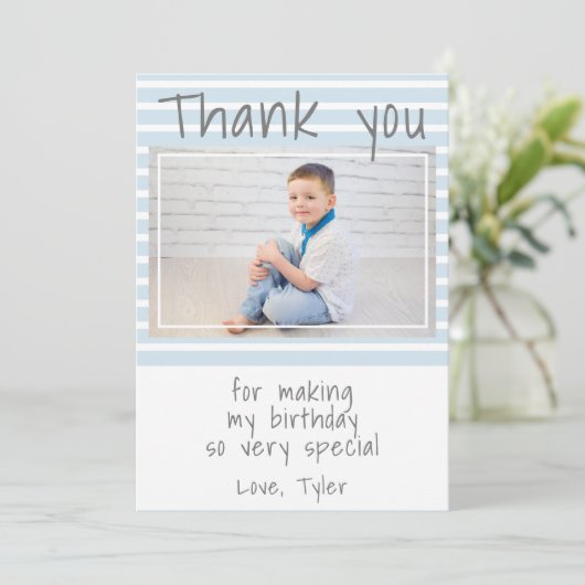 誕生日カスタムありがとうフォトカード (スタンド正面)