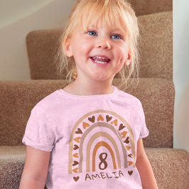 誕生日カスタムのボーホレインボー名 Tシャツ