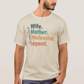 誕生日カスタムの妻シャツ、母の日または母の贈り物 Tシャツ (正面)