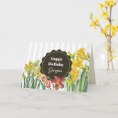 誕生日カスタムイエローオレンジ春の花 カード (黄色い花)