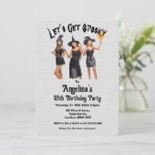 誕生日カスタムウィッチハロウィーン衣装パーティー 招待状 (スタンド正面)