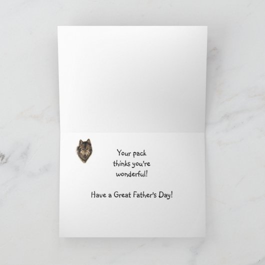 誕生日カスタムウルフパックファミリー引用文 カード (内部)