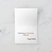 誕生日カスタムカップル写真折り畳みカード シーズンカード (内部)