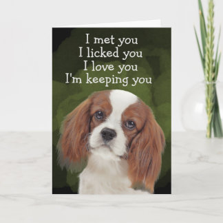 誕生日カスタムカードキングチャールズカバリエ サンキューカード